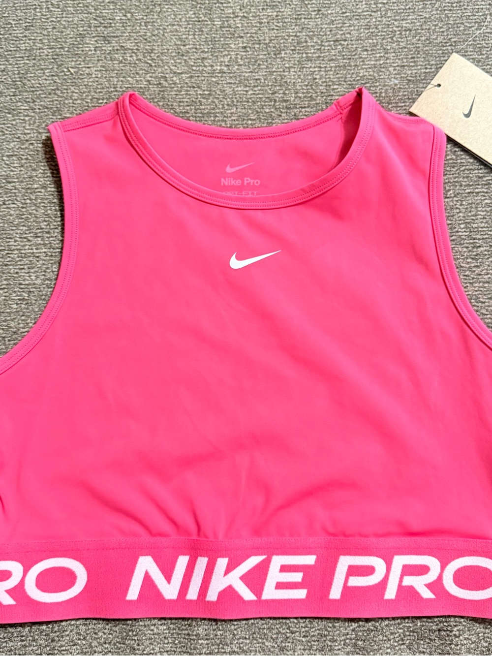 Nike Hot Pink Pro Crop Sports Bra